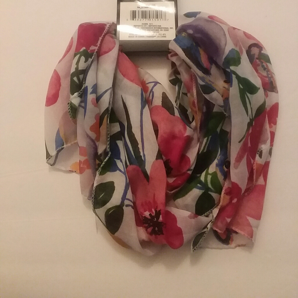 Floral Multicolor Scarf - Picture 3 of 3